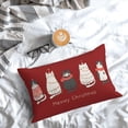 thumbnail image 3 of Christmas Pillow Covers 12x20 Set of 2, Cute Cat Decorative Winter Throw Pillows Linen Red Christmas Cushion Pillow Covers Christmas Decorations for Home Sofa Couch Outdoor, 3 of 6
