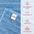 thumbnail image 6 of RIVERSIDE 2 Pack Oversized Bath Sheets 35x70 Soft Quick-Dry 600 GSM Ribbed Cotton Towels - Electric Blue, 6 of 8