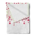 thumbnail image 2 of Love Soft Flannel Fleece Throw Blanket, Heart Bouquet Plants Leaves Creativity Valentine's Flowers Love Artwork, Cozy Plush for Indoor and Outdoor Use, 50" x 60", Magenta Green White, by Ambesonne, 2 of 5