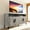 Gray, variant on GAOMON Farmhouse TV Stand for 65 Inch TV, Rustic Gray Entertainment Center with Storage, Barn Doors & Adjustable Shelves, Modern TV Console Table for Living Room