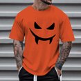 thumbnail image 2 of YDLCAFD Male Print Theme T Shirt Printed Solid Color Short Sleeve Top, 2 of 4