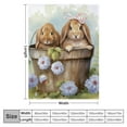 thumbnail image 4 of COMIO Super Soft Flannel Blanket (Universal 1) Cute Bunny White, 4 of 6