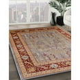 thumbnail image 2 of Ahgly Company Indoor Square Mid-Century Modern Mahogany Brown Oriental Area Rugs, 3' Square, 2 of 6
