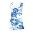 thumbnail image 4 of YUGYXL Women's Casual Basic Going Out Tank Tops Loose Fit Sleeveless Crew Neck T Shirts Plus Size Fashion Tie-Dye Tunics Blouse Summer Floral Graphic Tees Multicolor,XXL, 4 of 6