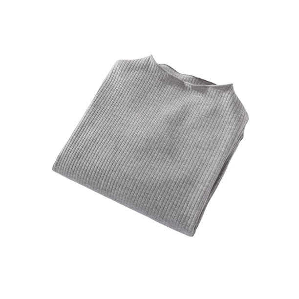 Sonducket Top básico para niña, suéter de punto de Color sólido para niños, ropa interior más cálida, ropa de punto y cómoda para niños Prendas para la parte del cuerpo Gris 90cm Sonducket AP013409-14