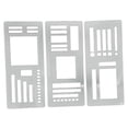 thumbnail image 4 of 3 Piezas Plantillas para Diario Plantillas de Dibujo para Agenda Plantillas de Seguimiento Herramientas de Diseño en PVC Reutilizables Adecuadas para Estilo A, 4 of 8