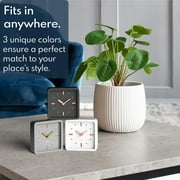 Driini Modern Mid Century Desk & Shelf Clock for Mantle, Bedroom Nightstand