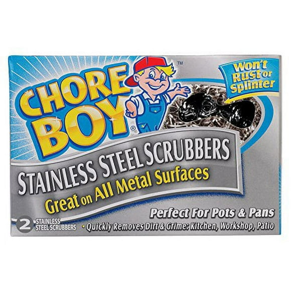 Merchandise 3375676 Stainless Steel Chore Boy Kitchen Scrubbers&#44; Pack of 2
