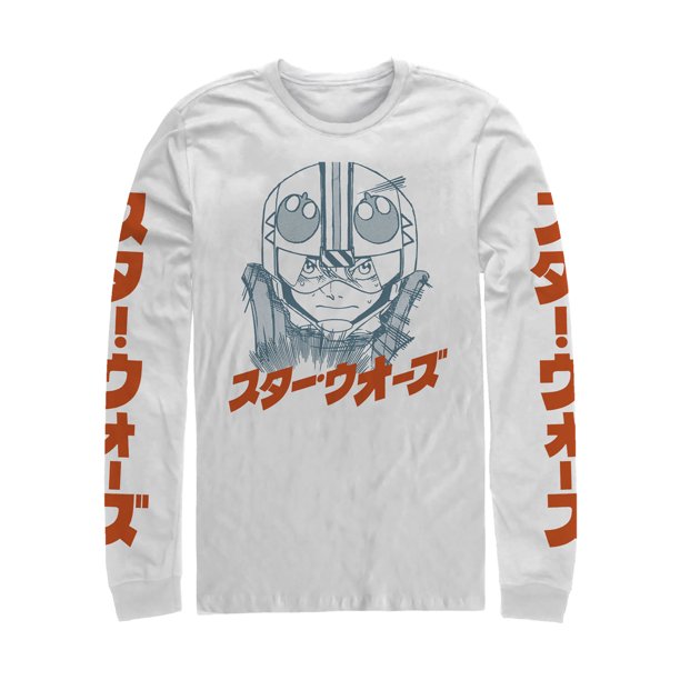 Star Wars Men S Star Wars Rebel Anime Pilot Long Sleeve Shirt Walmart Com Walmart Com