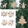 thumbnail image 3 of Wooden Christmas Tree Plaque Sign Xmas Gift Home Decor Ornament Snowman, 3 of 5