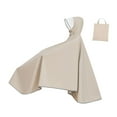 thumbnail image 2 of lacooooppia Bike Rain Poncho Hooded for Adults Rainproof Thick Cape Coffee, 2 of 7