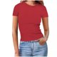 thumbnail image 1 of Eres Más Que una Camisa de Puntuación de Prueba Sexy de Manga Corta Lentejuelas Suelta Camisa de Blusa con Cuello en V, Poliéster, 1 of 6
