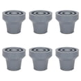 thumbnail image 1 of Punta de bastón de 6 piezas, repuesto de goma portátil profesional para muletas de 4 patas de 0,6 pulgadas, 1 of 14