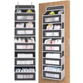 thumbnail image 6 of Upgrade Pocket Over The Door Organizer Storage, 5 Shelf Hanging Door Organizers with 10 Large Capacity Pockets, Anti Tilt 48 lb Load Behind Door Organizer for Bedroom, Bathroom, Pantry, 6 of 9