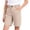 #01-Beige, variant on YAYUBA Boys Shorts - Lightweight Stretch Twill Pull On Chino Shorts for Boys, School Uniform Short with Elastic Waistband, Navy, 15-16 Years