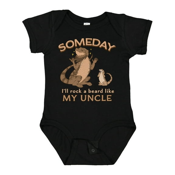 Inktastic Someday I'll Rock a Beard Like My Uncle-bearded Dragons Boys or Girls Baby Bodysuit