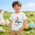 thumbnail image 2 of Boys Cartoon Numbers T Shirt Short Sleeve Crew Neck Light Breathable Summer Top Soft White 3 Years-4 Years, 2 of 7