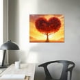 thumbnail image 3 of JRXY Tree of Life Wall Art Canvas Prints Natural Landscape Pictures Home Decor Red Heart Tree Paintings for Living Room Bathroom Bedroom Kitchen Decorations  Artwork Easy Hanging 16x12in, 3 of 4