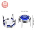 thumbnail image 3 of Uxcell 80Pcs Rhinestone Studs 0.2"x0.24" Copper for Crafts Silver Dark Blue, 3 of 7