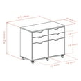 thumbnail image 2 of Winsome Halifax 2-Door, 4-Drawer Mobile Cabinet 20622, Black Finish, 2 of 11
