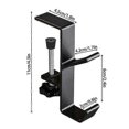 thumbnail image 5 of 4pcs Clamp-On Utility Hook for Handbags Backpack - Under Table Mount Holder Bag Hanger, Table Organizer for School & Office, 5 of 5