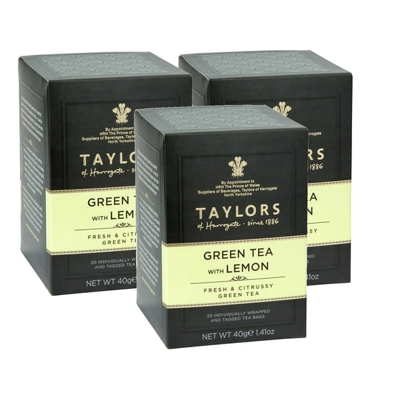 Taylors of Harrogate Green Tea with Lemon, 20 Bags - (3 pack)