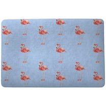 Betsy Drake Interiors Tiled Santa Flamingo Door Mat 18x26