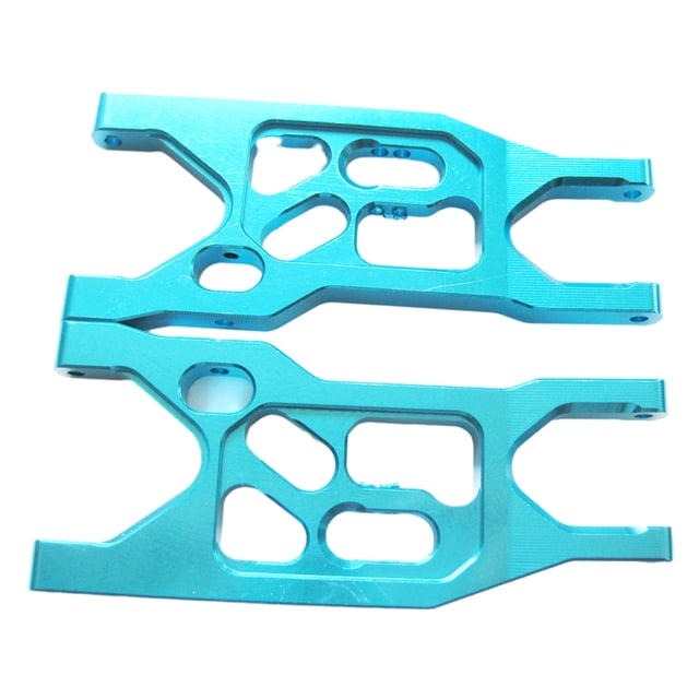 Brazo de suspensión inferior delantero Ounissouiy 2 unids/set para AXIAL 1/10 ROCK RACER 90026 AX31004 piezas de Hop-Up mejoradas Kits de construcción modelo Azul
