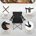 thumbnail image 6 of Coliware Outdoor Lightweight Folding Camping Chair, Oversized Oxford Portable Director Chair for camping with Carry Bag Cup Holder, Compact & 551lb Loading Capacity-Black, 6 of 7
