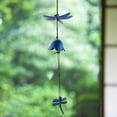 thumbnail image 4 of Campana de viento japonesa con forma de libélula, carillón de viento decorativo de hierro fundido para patio, decoración de puertas y eriores, 4 of 8