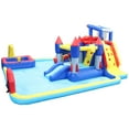 thumbnail image 4 of CIPACHO 10 in 1 Giant Kids Water Park, Kids Inflatable Bouncer with Slide, Splash Pool, Water Gun, Basketball, Climbing Wall, Soccer and Blower, 4 of 7