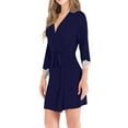 thumbnail image 5 of Oplxuo Women's Lace Trim Modal Robe, Soft Loungewear Short Bathrobe Nightgown With Pockets, 5 of 6
