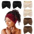 thumbnail image 1 of Paquete de 6 diademas bohemias anchas para mujer, turbante extragrande, diadema con nudo retorcido, accesorios para uso diario, entrenamiento, maquillaje, spa, yoga, lavado de cara y, 1 of 6