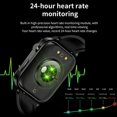 thumbnail image 5 of F100 Smart Watch Touch Screen Heart Rate Blood Oxygen Monitoring Sports Bracelet Smartwatch Brown Leather, 5 of 5