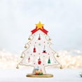 thumbnail image 1 of de Navidad de madera, decoración de escritorio, Mini decoración de de Navidad, divertidos adornos navideños para el aniversario del hogar Blanco Pequeño BLESIY Árbol de mesa, 1 of 8