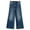 MidBlue-2779, variant on KIDSCOOL SPACE Girls Slim Fit Wide Leg Jeans, Micro Distressed Fashion Denim Pants ,Mid Blue,7-8 Years