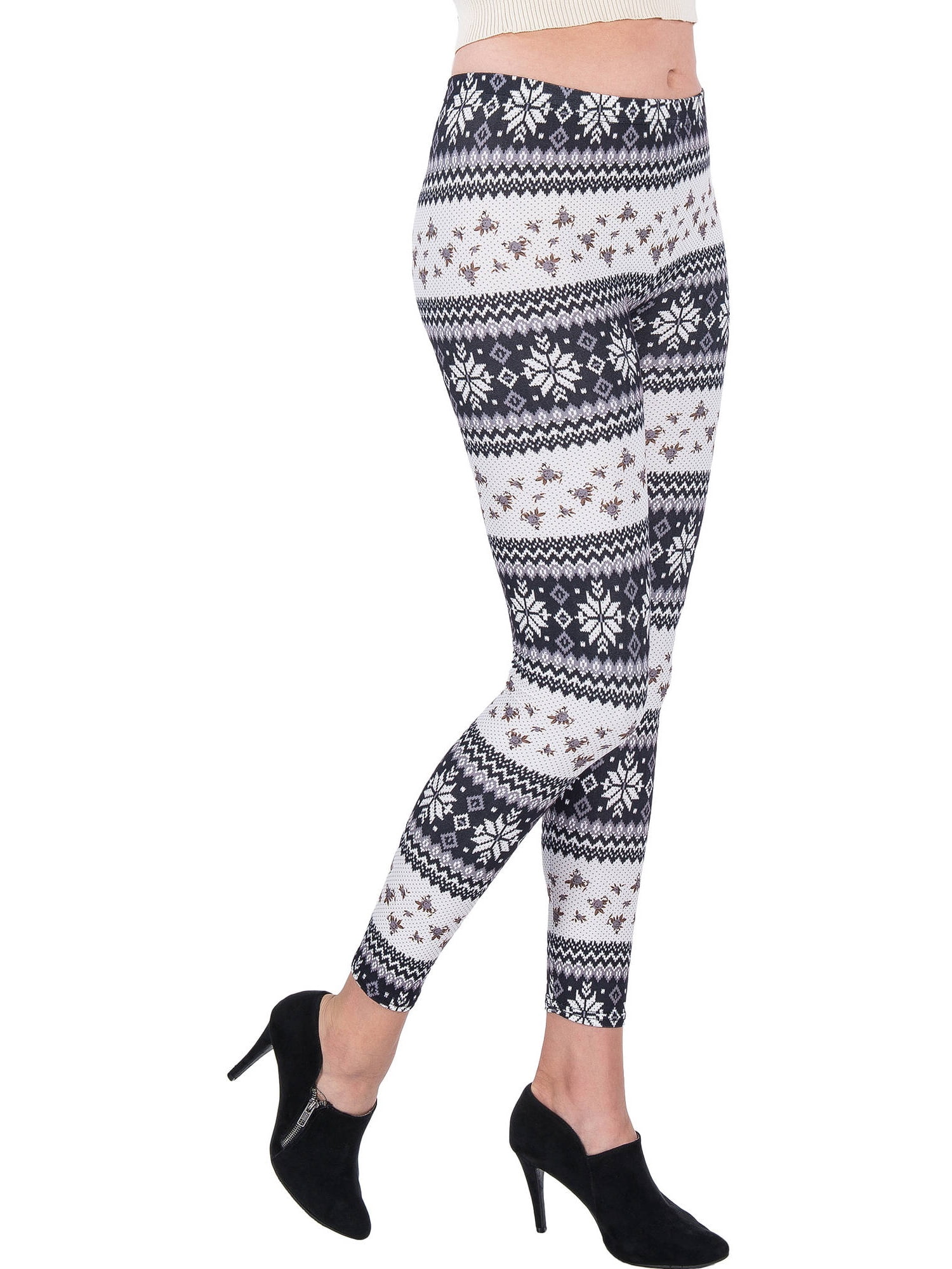 Women's Blooming Winter Design Full Length Stretchy Leggings