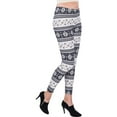 thumbnail image 2 of Women's Blooming Winter Design Full Length Stretchy Leggings, 2 of 5