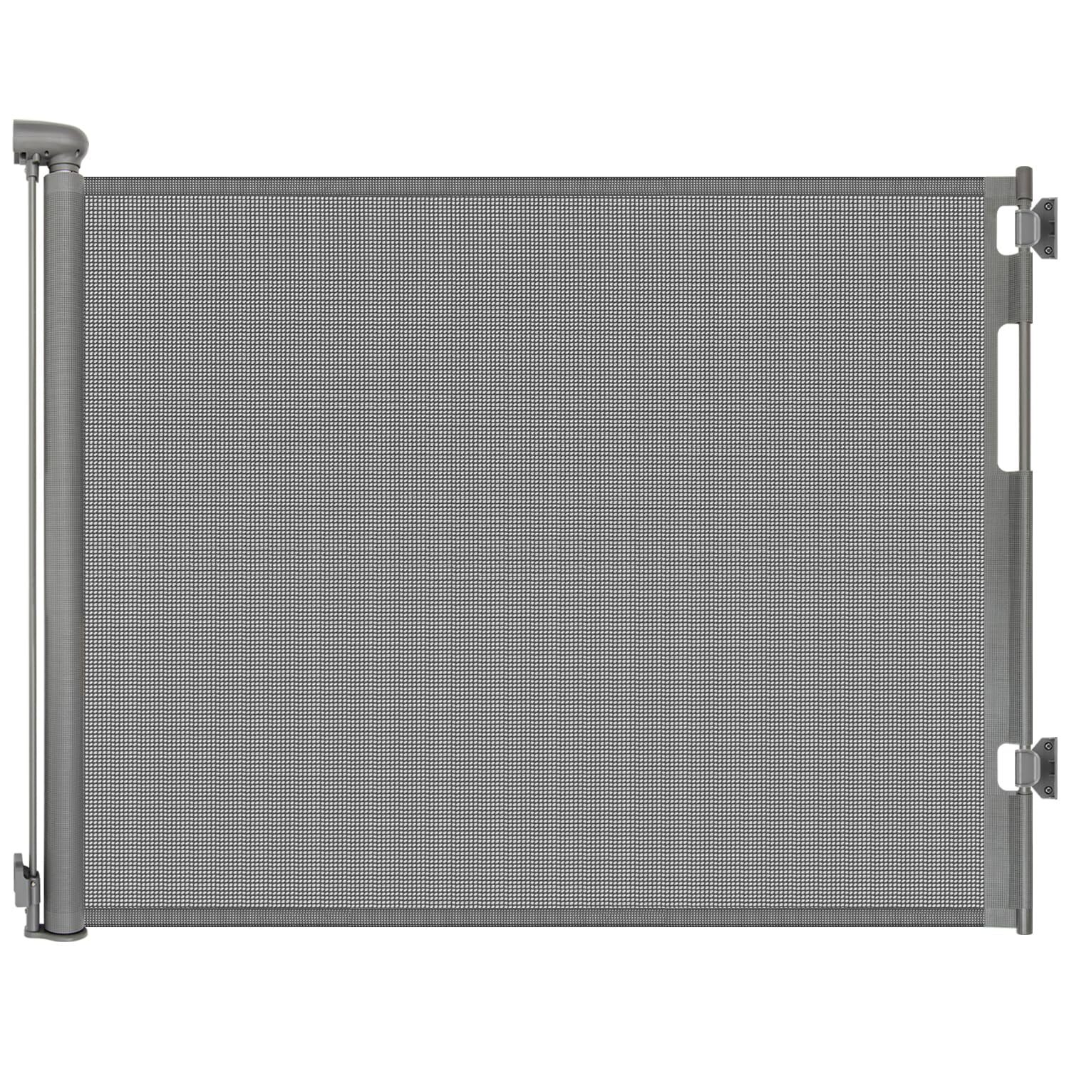 Retractable Baby Gate for Stairs and Doorways, 55" Wide x 33" Tall Mesh Dog Gate for Indoor & Outdoor Use, Safety Gate for Babies and Pets, Child Gates for Hallways, Hardware Mounted, Gray