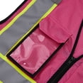 thumbnail image 4 of 3C Products Non-ANSI/ISEA 107-2015 Class 2 Safety Pink Ultra Soft Mesh Surveyor Safety Vest w/ Multi-Pockets, Mic Tabs and Pen Holder - SV2570-L, 4 of 10
