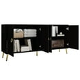 thumbnail image 2 of Castle Place Glam Sideboard Buffet Cabinet, Black, 2 of 8