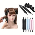thumbnail image 2 of 12PCS Lazy Hair Curler Set with Button Foam Rollers Big Wavy Curling Tube Foam Hair Curling Tool, 2 of 5