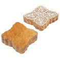 thumbnail image 3 of IBA Indianbeautifulart Textile Printing Block Mandala Hand Carved Wooden Stamp Wood Block Printing Textile Stamps For Fabric/ Pottery Blocks- 3 Inch, 3 of 7