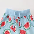 thumbnail image 6 of LIIPEE Boys Girls Casual Shorts Summer Fashion Cartoon Watermelon Printed Stretch Elastic Waist Drawstring Shorts Baby Leisure Daily Shorts,Sky Blue,2-3 Years, 6 of 7