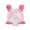 Pink, variant on BemeyourBBs Cute Toddler Baby Girl Striped One Piece Swimsuit Infant Girl Bathing Suit Ruffle Flying Sleeve Square Neck Back Bow Swimwear Summer Pool Beachwear