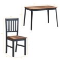 thumbnail image 2 of Costway 5 Pcs Mid Century Modern Dining Table Set 4 Chairs w/Wood Legs Kitchen Furniture, 2 of 10