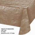 thumbnail image 2 of Creative Converting 344358 54 x 108 in. Rose Gold Foil Tablecloth, Case of 12, 2 of 2