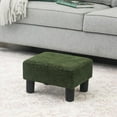 thumbnail image 3 of YYEAN 15x10.8x8.7inch Small Ottoman Footstool- Mordern Rectangle Soft Fabric Footrest-Olive Green, 3 of 9