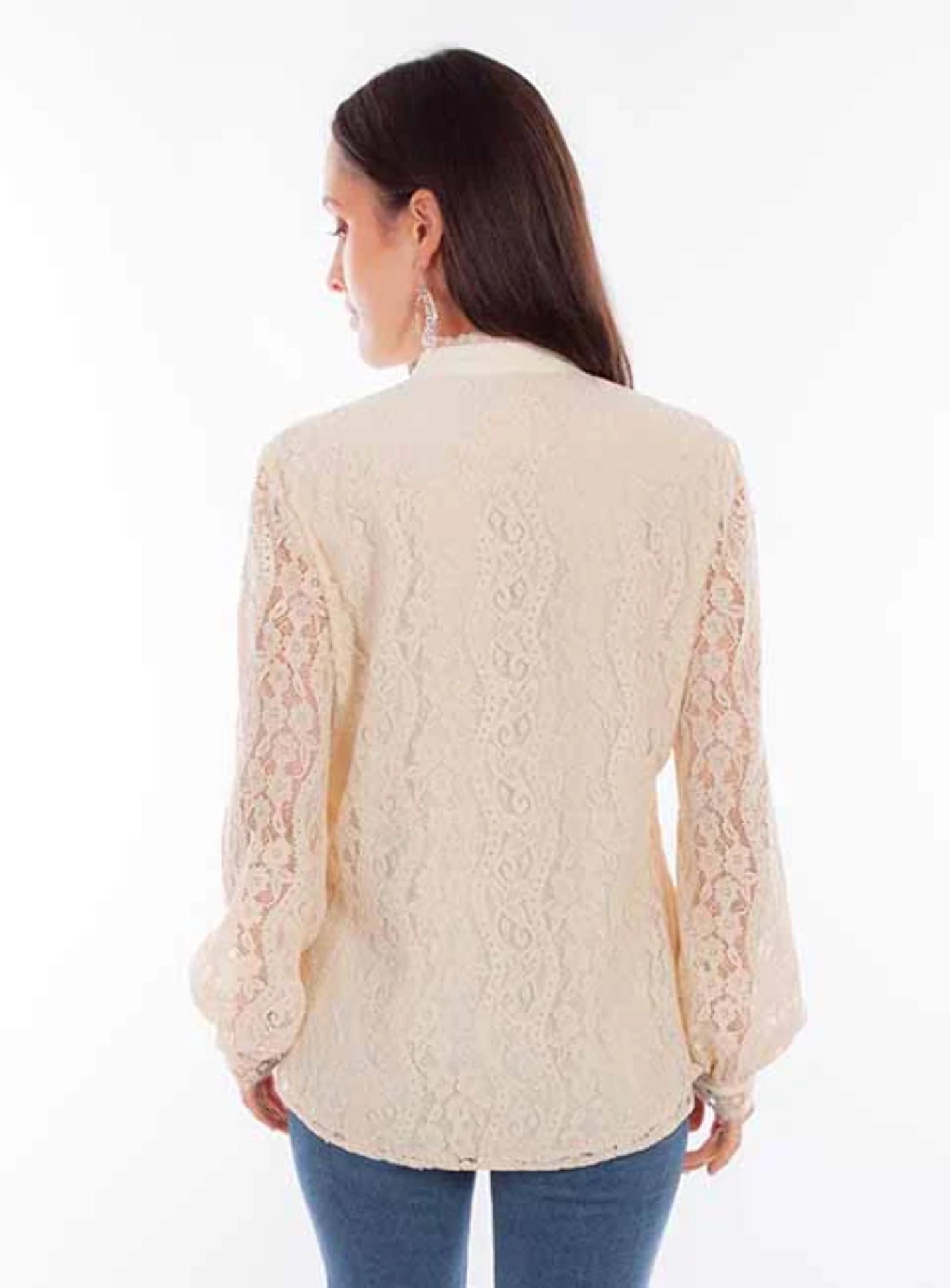 Scully Leather Honey Creek Ivory Lace Top - Walmart.com