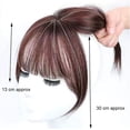 thumbnail image 2 of Xiao Hua 3D Large Hair Bangs Clip 100 Natural Human Faux Bangs Clip on Bangs for Daily Wear Lightly Curved(light brown), 2 of 5